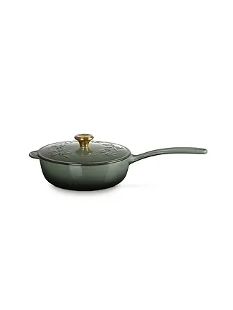 LE CREUSET | Casserole à manche avec couvercle 21cm HOLLY Cotton | dunkelgrün